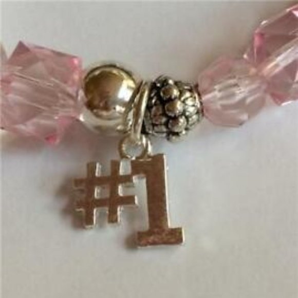 Nursing Charm Bracelet #1 Nurse Caduceus RN Pink Graduation Gift Silver Plated - Picture 6 of 9